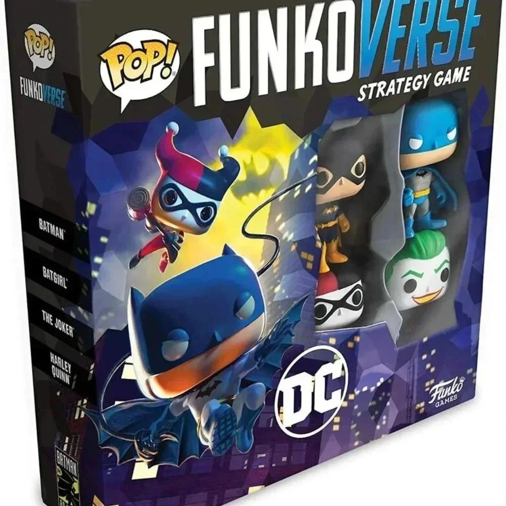 NEW Funkoverse: DC Comics Batman Joker Batgirl & Harley Quinn 4-Pack Strategy Bo